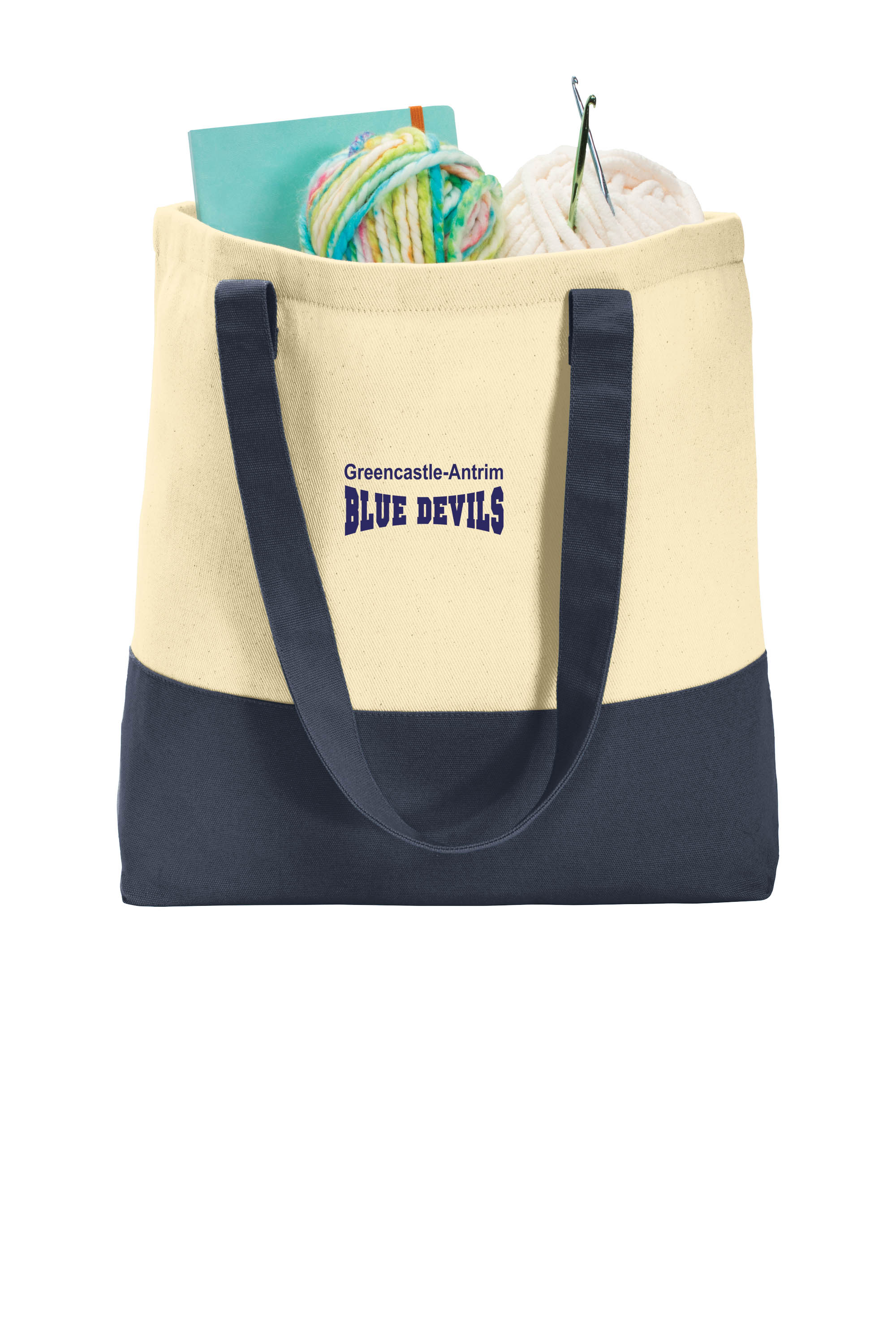 GZBG414 Port AuthoritY Colorblock Cotton Tote-15" x 14" x 5"