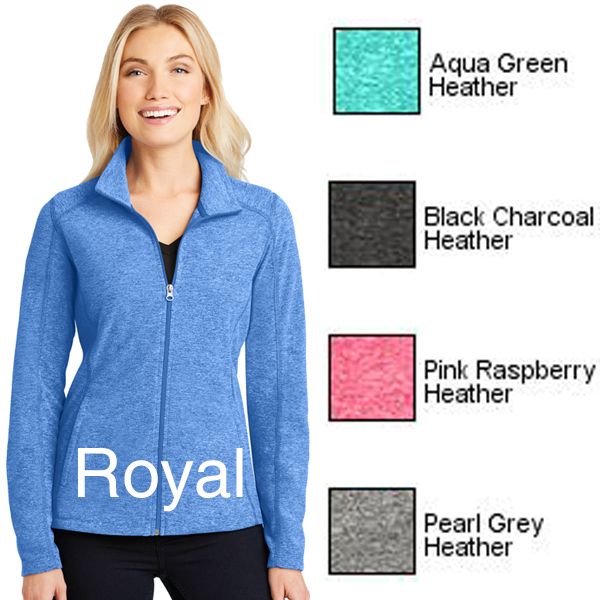 A12-L235 Ladies Heather Microfleece Full Zip Jacket