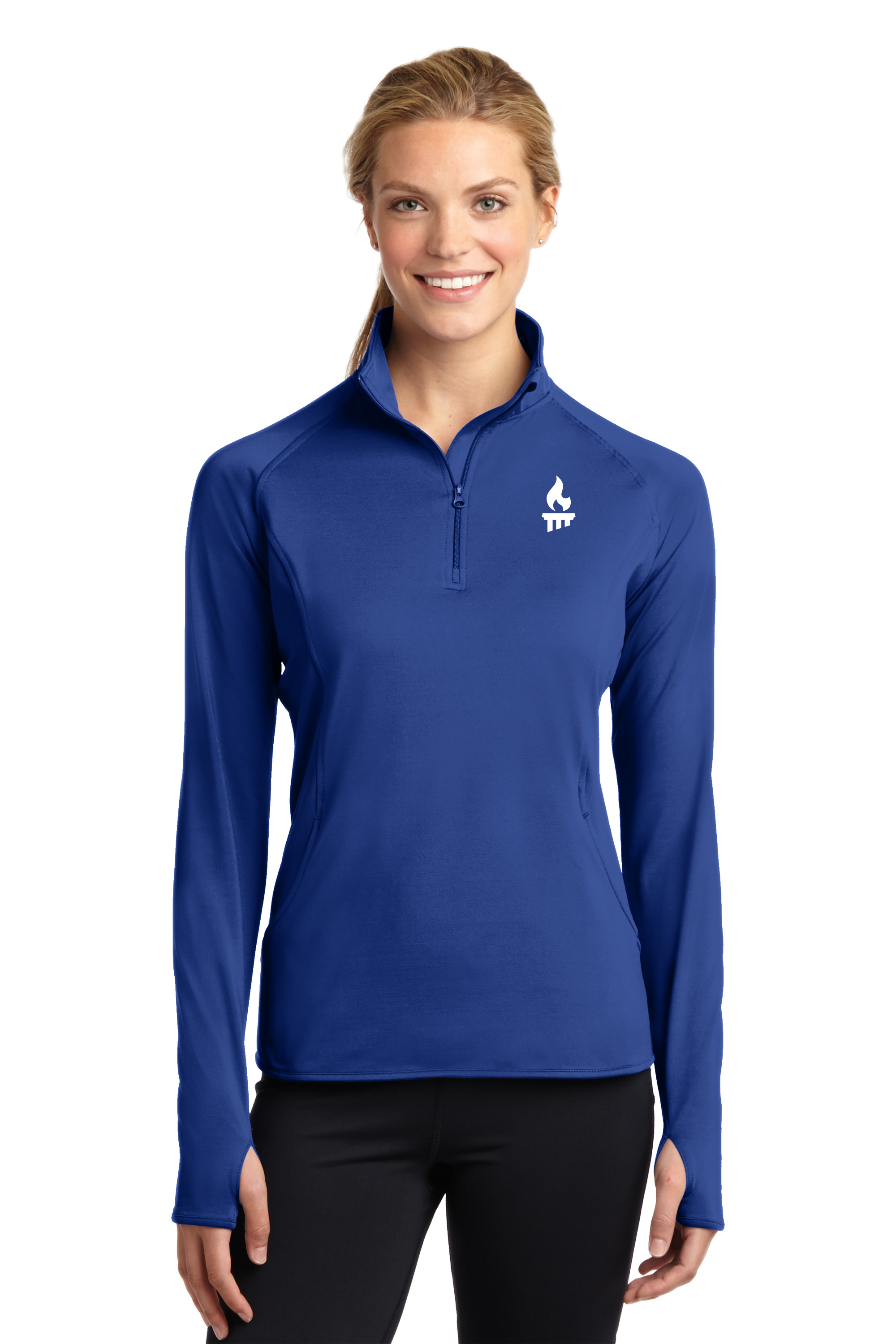 L3LST850Roy - Royal Blue Sport-Tek Ladies Sport-Wick Stretch 1/2-Zip Pullover