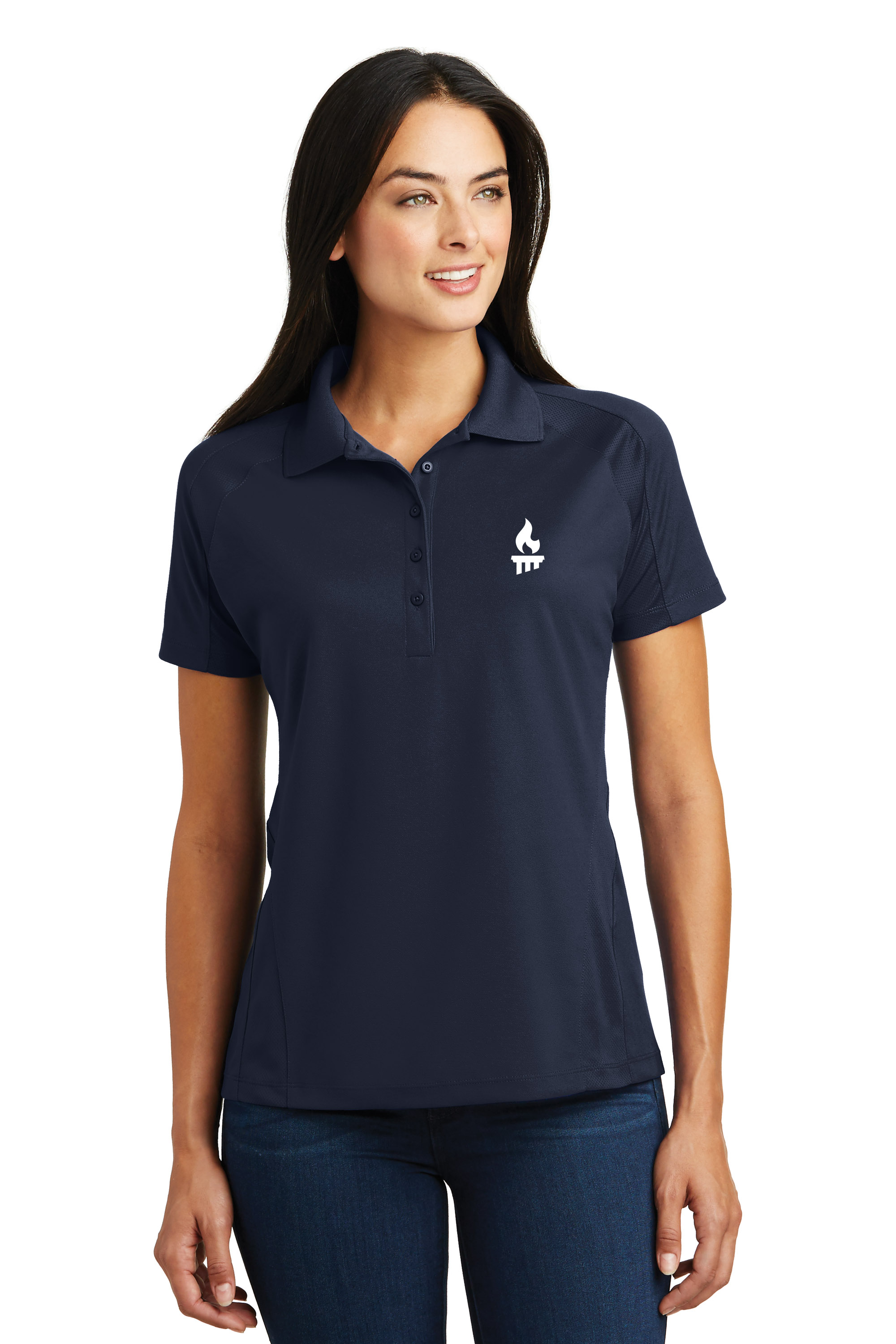 L4L474Navy - Navy Blue Sport-Tek Ladies Dri-Mesh Pro Polo