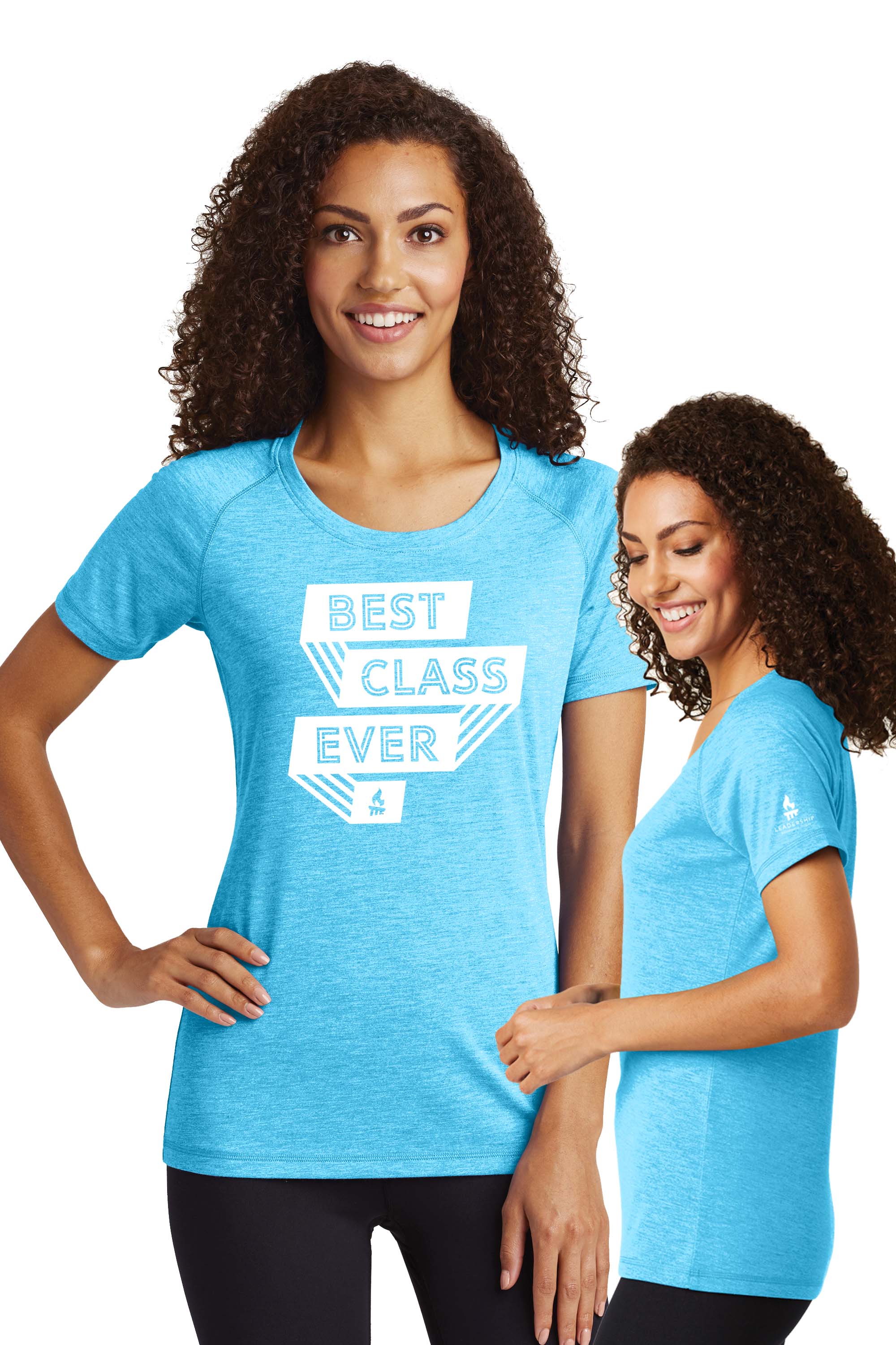 L5LST400PdBl - Pond Blue Sport-Tek Ladies PosiCharge Tri-Blend Wicking Scoop Neck Raglan Tee