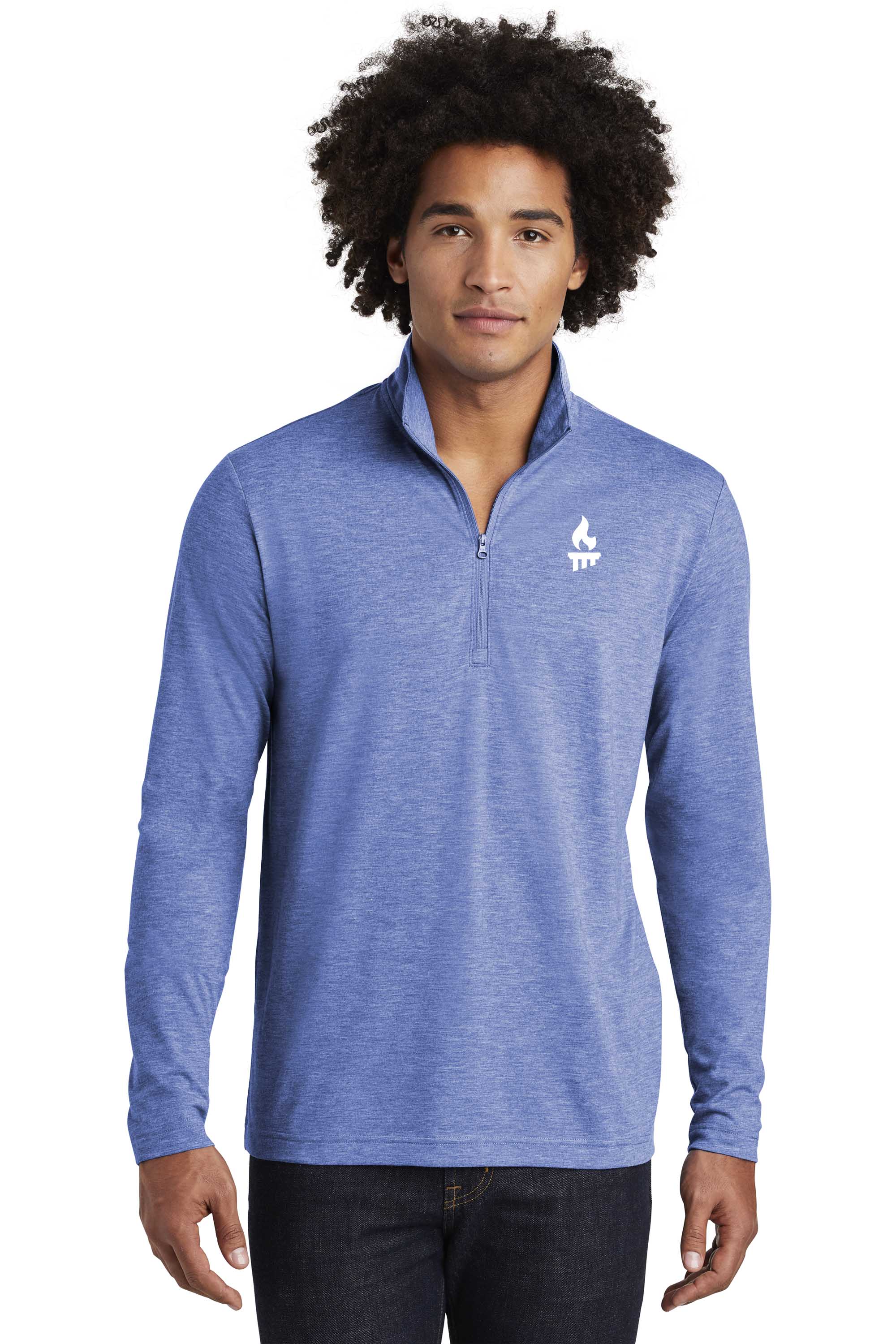 M2ST407Roy - Royal Blue Sport-Tek PosiCharge Tri-Blend Wicking 1/4-Zip Pullover