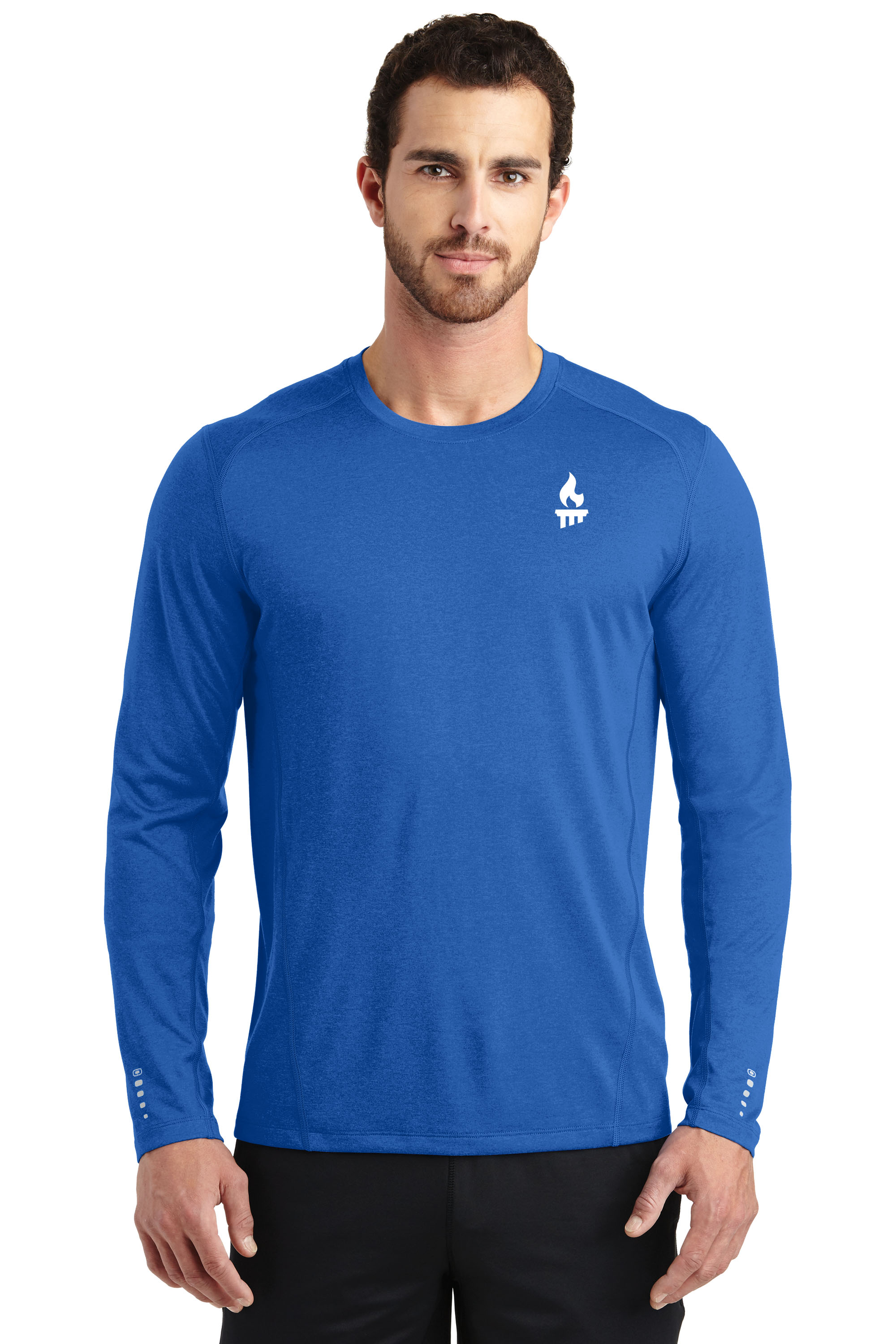M7OE321Roy - Royal Blue OGIO® ENDURANCE Long Sleeve Pulse Crew