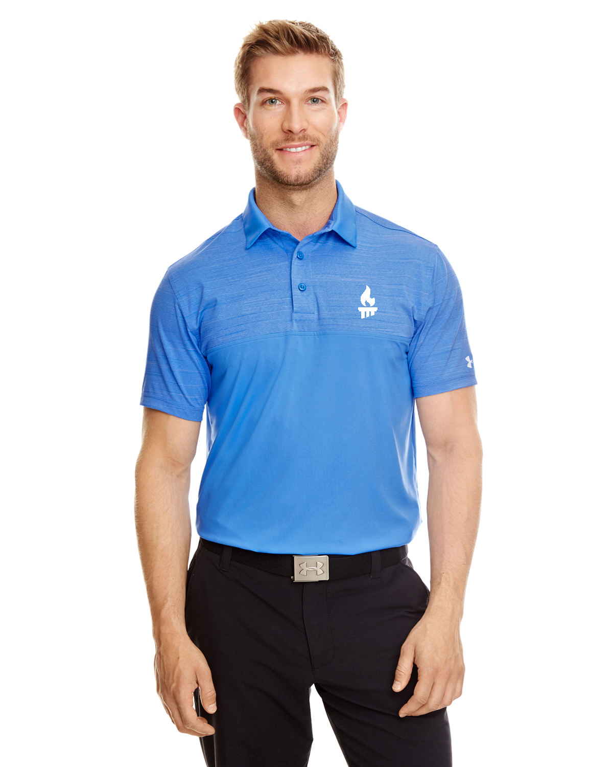 M81300133WatGl - Water/Glacier Grey Under Armour Men's UA Playoff Block Polo