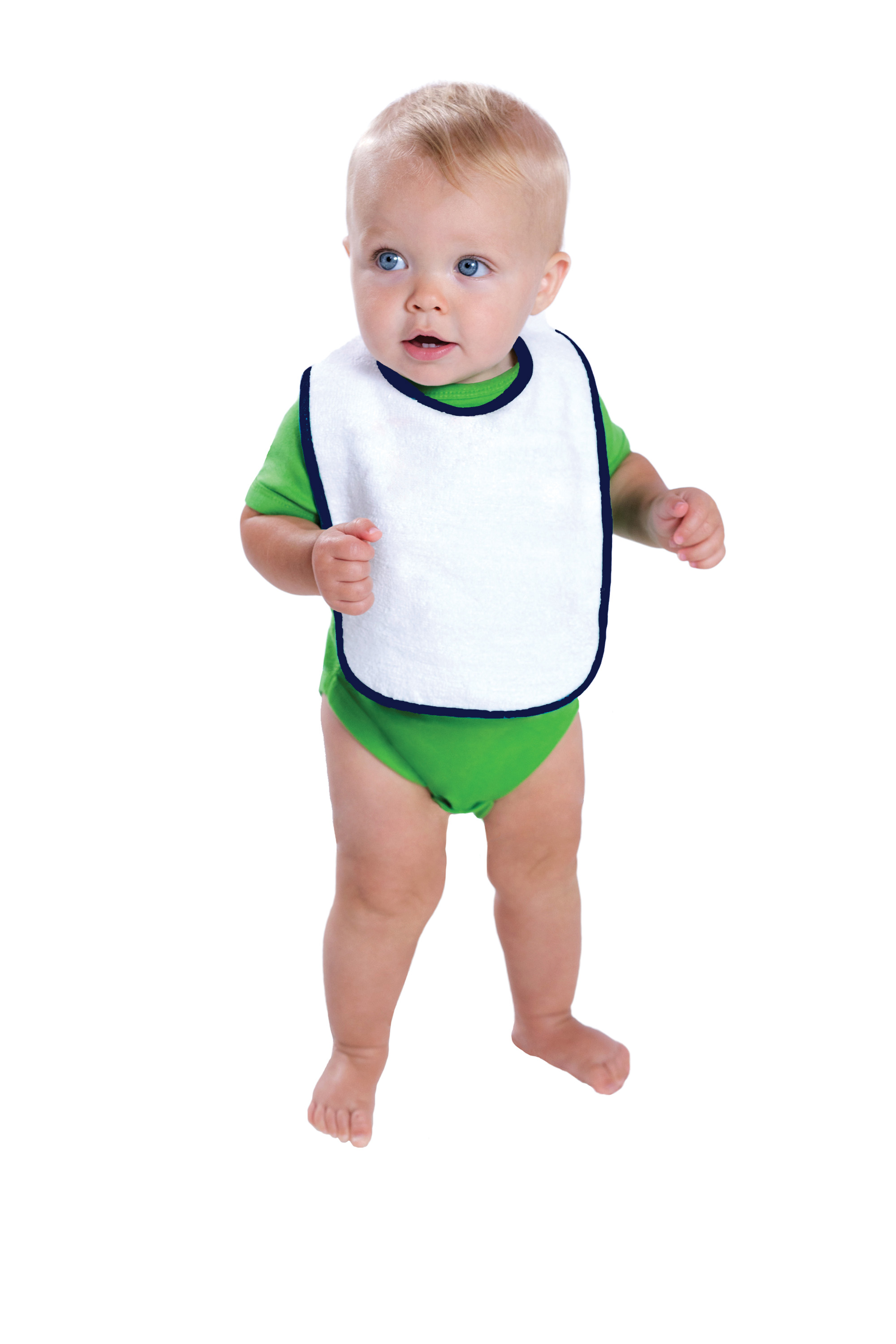 ZZ1RS1003 Rabbit Skins Infant Contract Trim Terry Bibs