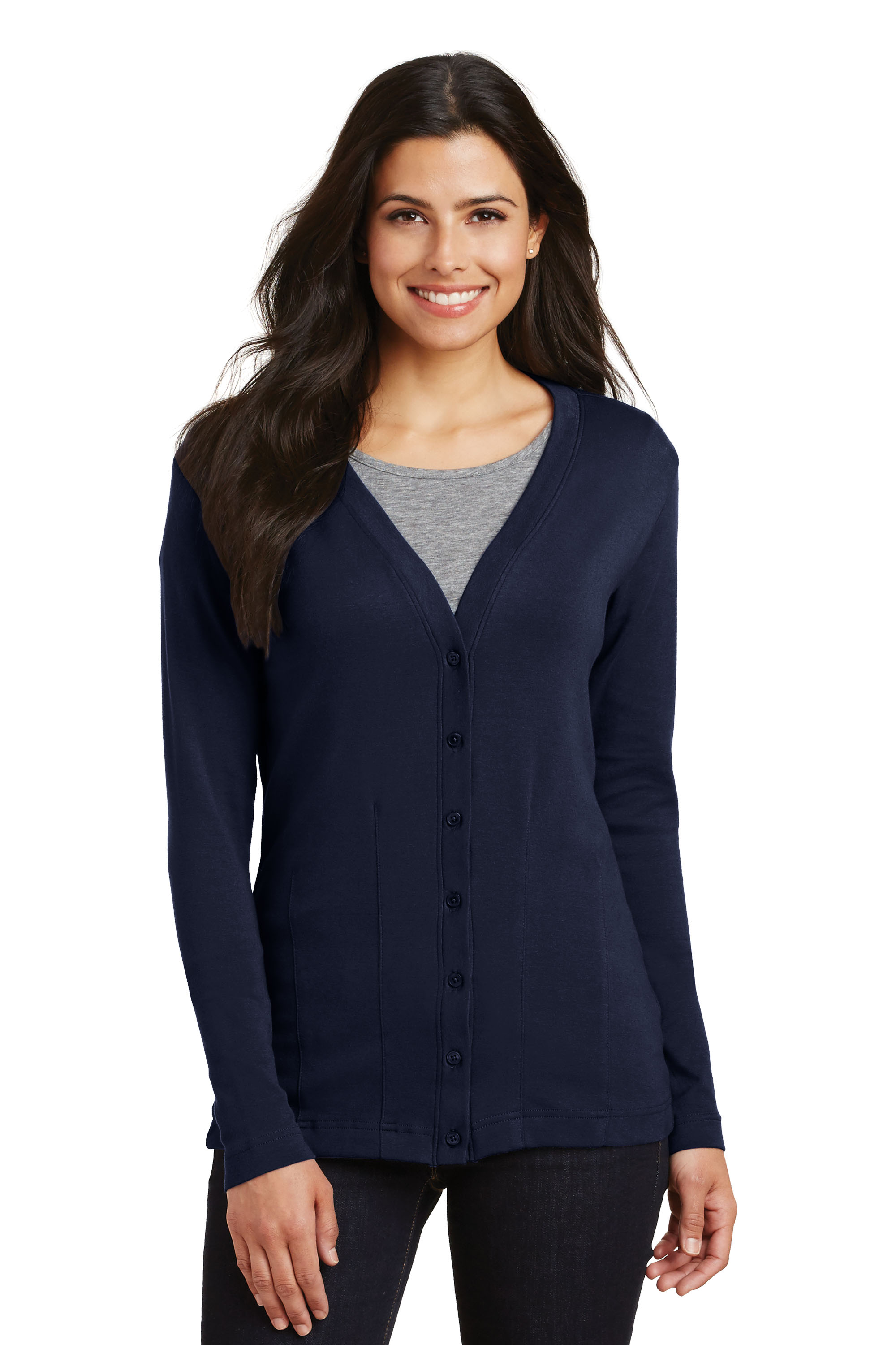 L10L515 Ladies Port Authority Modern Stretch Cotton Cardigan