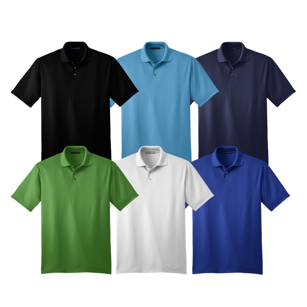 16 Men's Jacquard Performance Polo