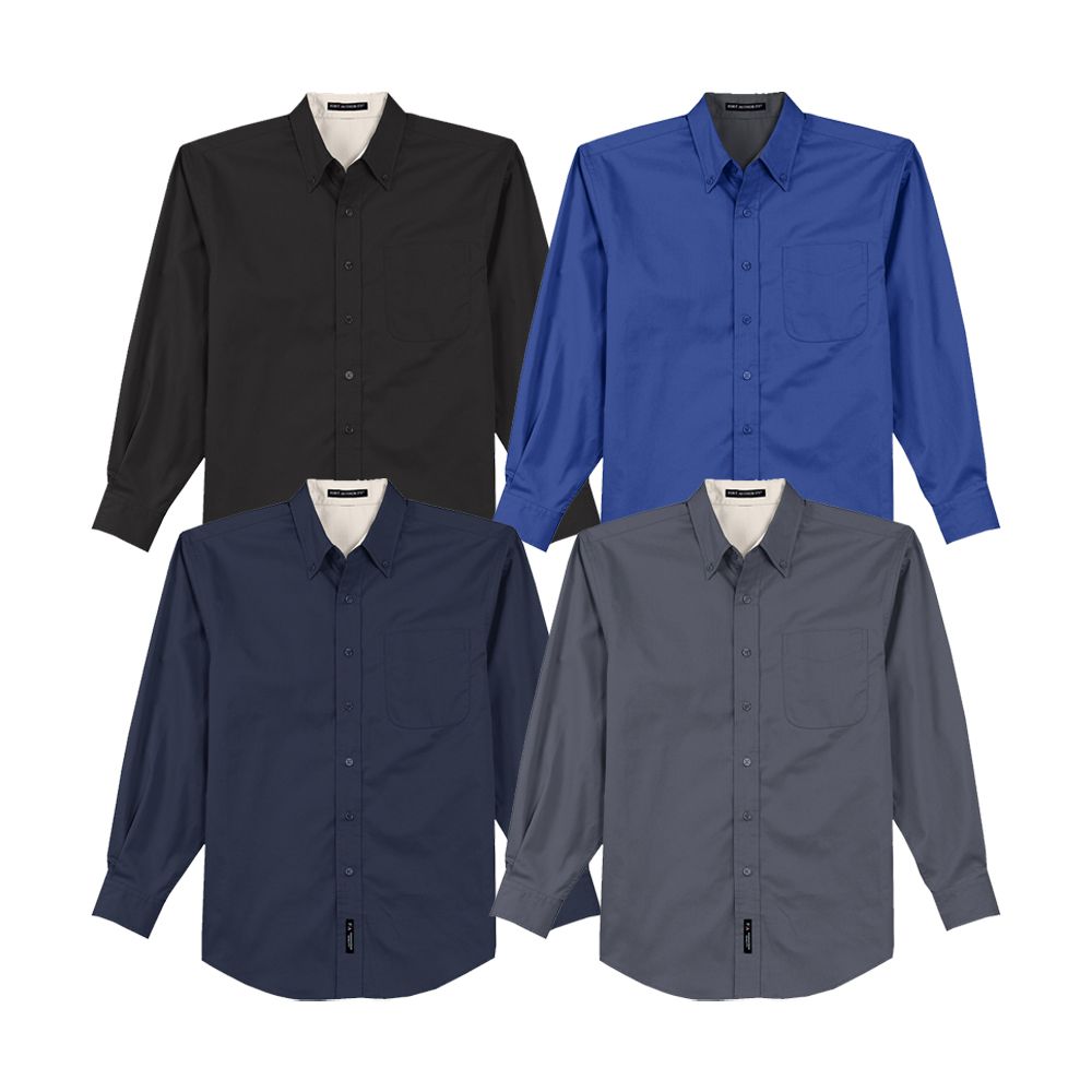 19 Men's Long Sleeve Easy Care Button Down Shirt