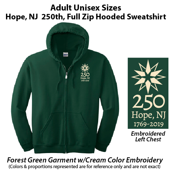 <b>#07-18600 Adult Unisex Full-Zip Hooded Sweatshirt</b>
