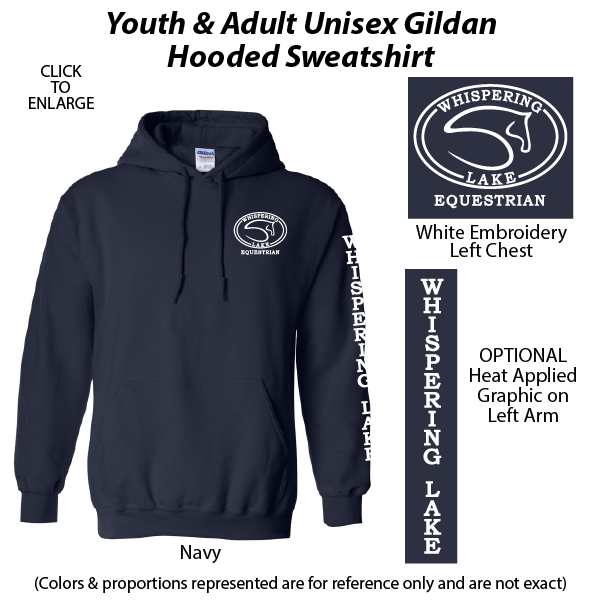 <b>#01-18500 Youth and Adult Unisex Gildan Hooded Sweatshirt</b>
