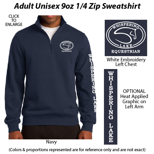 <b>#05-ST253 Adult Unisex 9oz 1/4 Zip Sweatshirt</b>