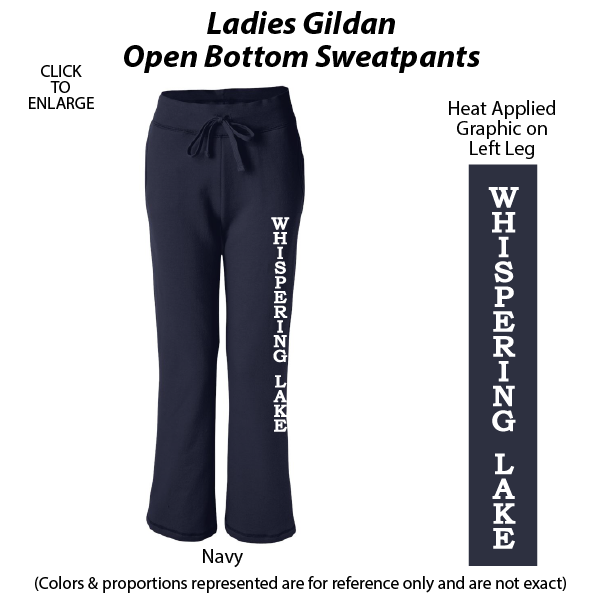 <b>#10-18400FL Ladies Gildan Open Bottom Sweatpants</b>