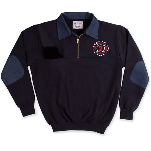 8020D TR2FD JOB SHIRT WITH DENIM COLLAR