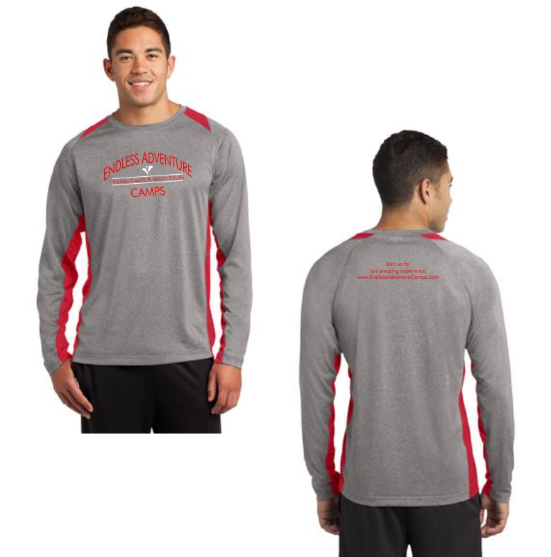Sport-Tek Long Sleeve Heather Colorblock Contender Tee ST361LS