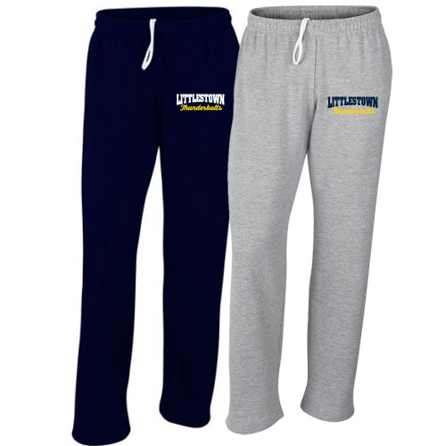 L 12300 Fleece Sweatpants with Pockets and Hemmed Legs