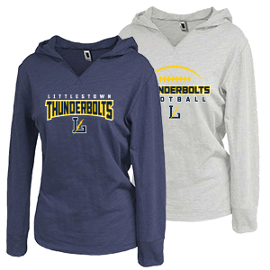 M 5246 Ladies' V-Neck Hooded Shirt
