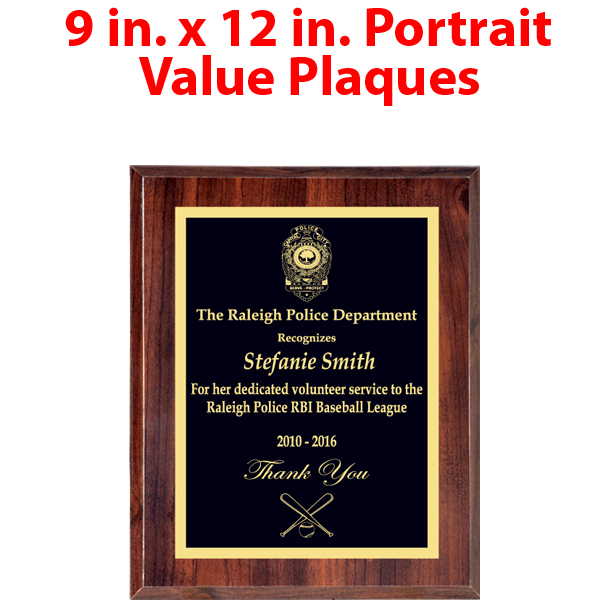 C3 - Cherry Finish 9 in x 12 in Wall Plaque