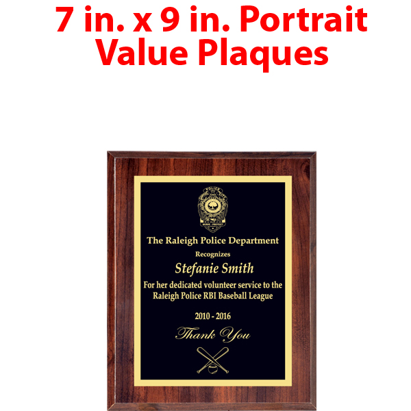 C1 - Cherry Finish 7in x 9 in Wall Plaque