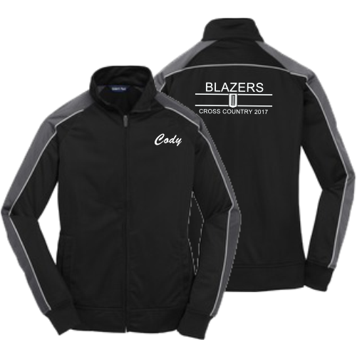 E LST92 Sport-Tek Ladies Piped Tricot Embroidered Track Jacket
