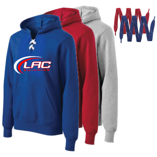 DE ST271 Sport-Tek Lace Up Pullover Hooded Sweatshirt