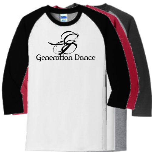 DH PC55RS Port and Company Core Blend 3/4 Sleeve Raglan Tee