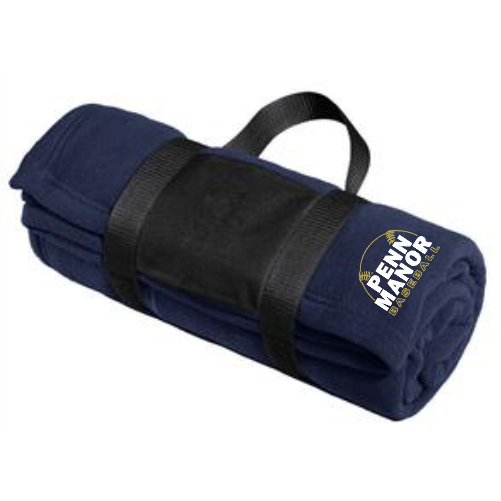 K BP20 Port Authority Embroidered Fleece Blanket with Carrying Strap