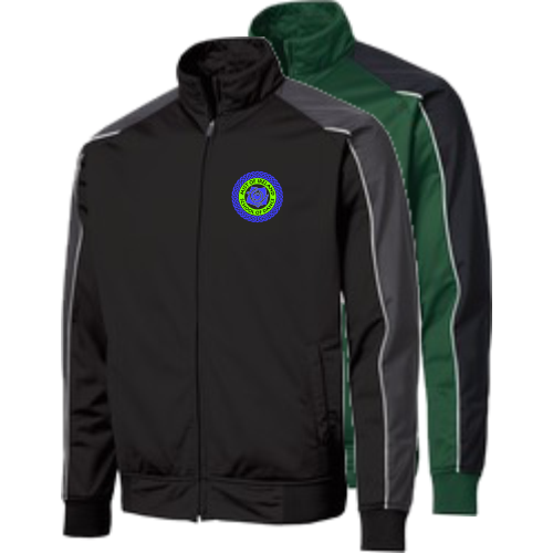 RJST92 Youth and Adult Embroidered Piped Tricot Track Jacket