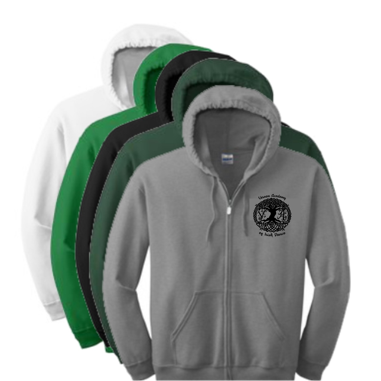 E 18600 Youth or Adult Full Zip Hooded Sweatshirt