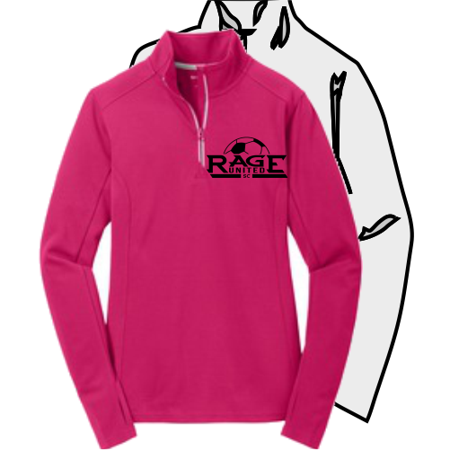 D LST860 Ladies Sports Tek Textured Zip Pullover