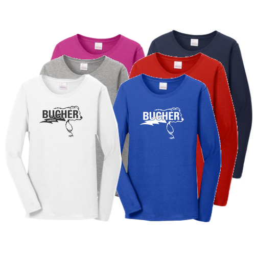 D 5400L Long Sleeve Ladies Heavy Cotton Tee