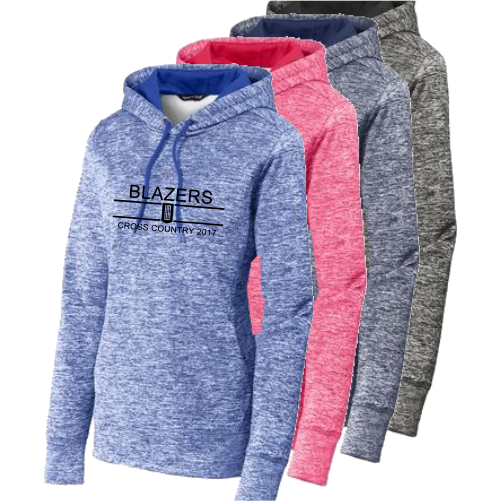 CB LST225 Ladies Electric Heather Fleece Hooded Pullover