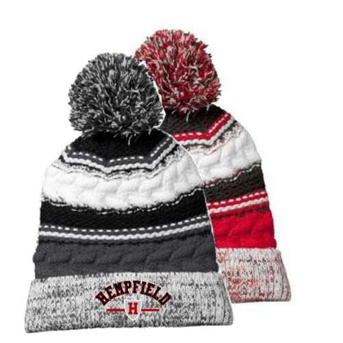 U STC21 Sport Tek Pom Pom Embroidered Team Beanie