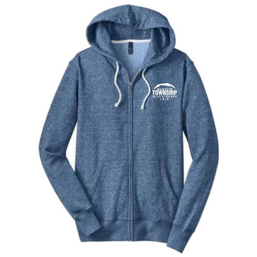 G DT192 Young Men's Marled Fleece Full Zip Hoodie