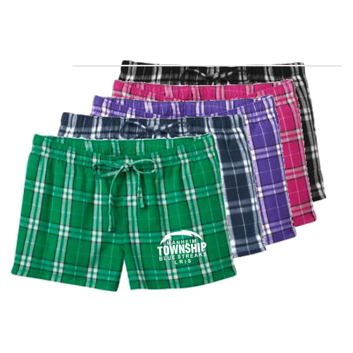 M DT2801 Juniors Flannel Plaid Boxer Short