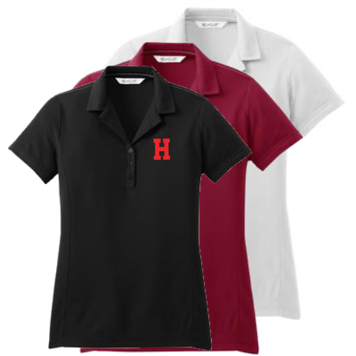 L ERH50 Ladies Contrast Stitch Performance Oique Embroidered Polo