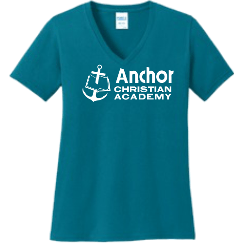 B PC54V Ladies V-neck Short Sleeve T-shirt