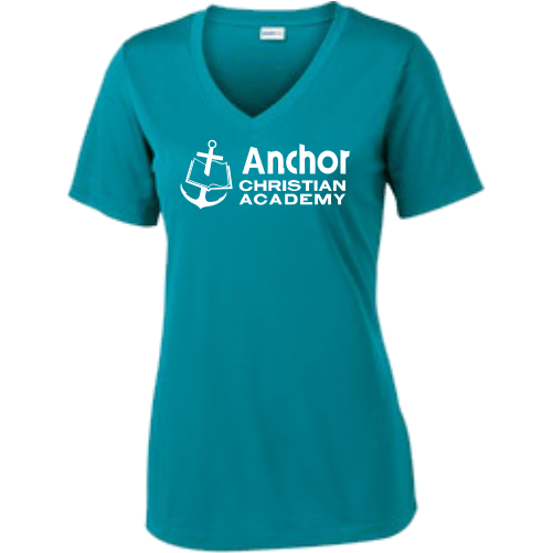 E LST353 Ladies V-neck Performance Short Sleeve T-Shirt