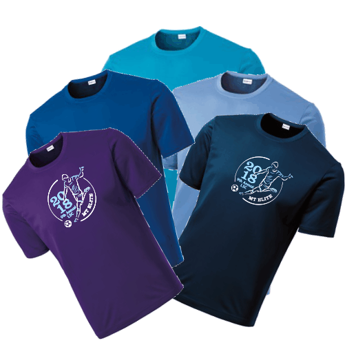 C ST350 Youth or Adult Performance DriFit Tee - Blues
