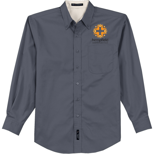 F L608 Port Authority Easy Care Ladies Embroidered Long Sleeve Shirt