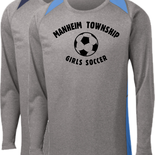 E ST361LS Adult Sport-Tek Long Sleeve Heather Colorblock Contender Tee