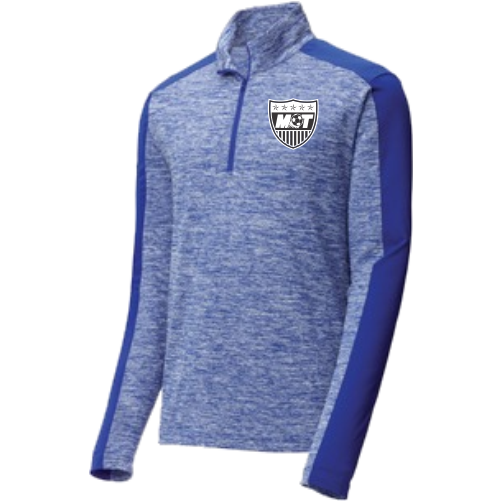 DB ST397 Sport-Tek PosiCharge Electric Heather Colorblock 1/4-Zip Pullover