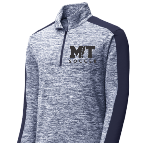 K ST397Sport-Tek PosiCharge Electric Heather Colorblock 1/4-Zip Pullover
