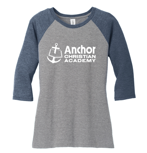 FA DM136 Perfect Tri 3/4-Sleeve Raglan