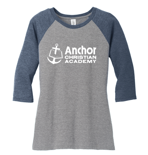 FB DM136L Ladies Perfect Tri 3/4-Sleeve Raglan