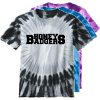 E PC149 Badger Adult or Youth Tie Dye Tee