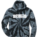J PC146 Badger Adult or Youth Tie Dye Hoodie