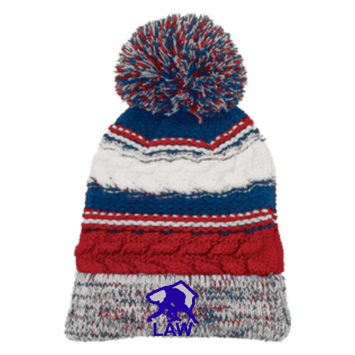 L STC28 Sport Tek Pom Pom Embroidered Beanie