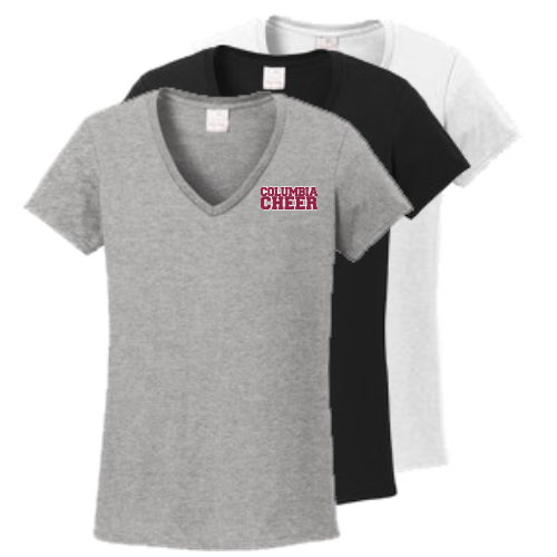 H 88VL Ladies V Neck Tee, Embroidered