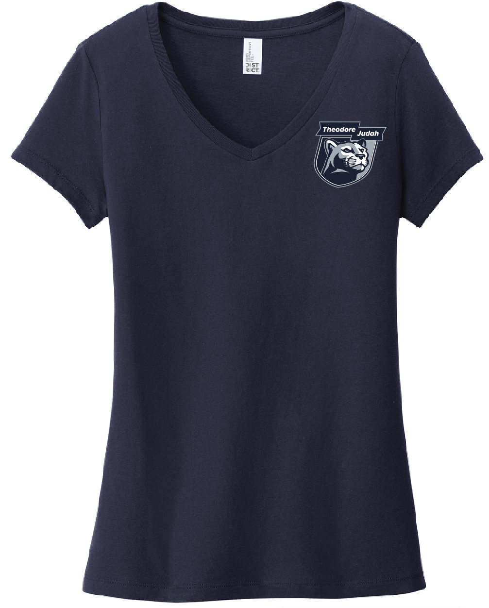 Ladies wide V-neck shirt