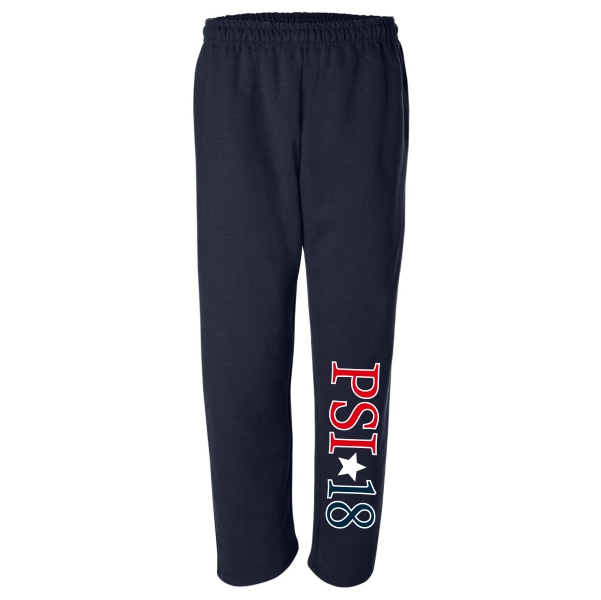 F03 - Navy Open Bottom Sweatpants